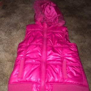 Pink justice coat vest